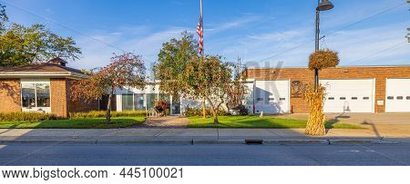 Oscoda, Michigan, Usa - October 23, 2021: The Oscoda Township Hall