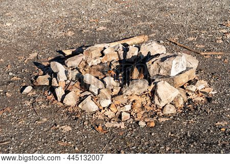 Schellenberg, Liechtenstein, December 31, 2021 Place To Rest To Make A Fire And Have Some Food