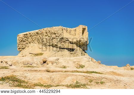 Coastal Fortifications Or Pillboxes Left Over From Great Patriotic War On Coast Of Black Sea, Feodos