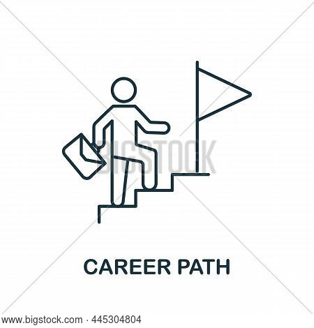Career Path Icon. Line Element From Corporate Development Collection. Linear Career Path Icon Sign F