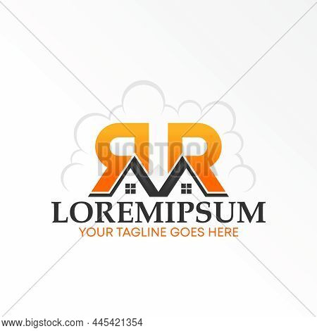 Double R And Roof Running Free Vector Stock. Letter Rr Abstract Design Concept. Can Be Used As A Sym