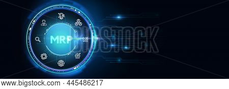 Mrp Material Requirement Planning Manufacturing Industry Business Process Automation.3d Illustration