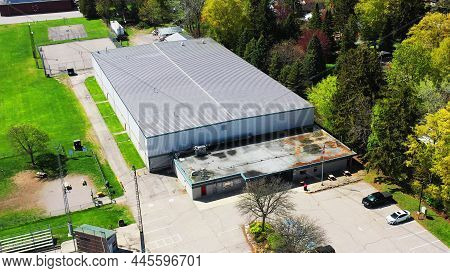 Waterford, Ontario/canada - August 5: An Aerial View Of The Tricenturena Waterford Arena  On [august