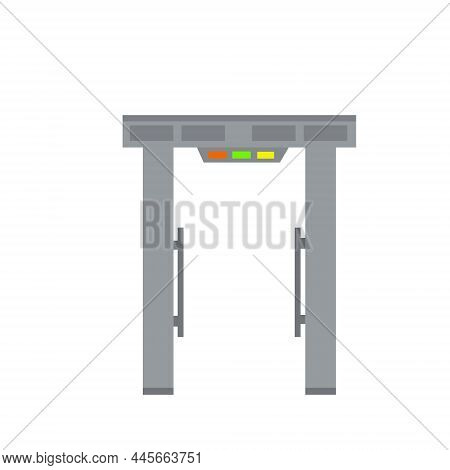Metal Detector. Safety Frame. Checking Dangerous Items. Airport Counterterrorism Equipment. Modern T