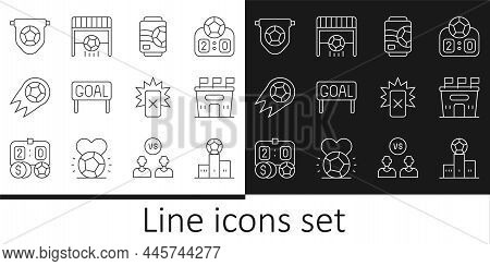 Set Line Award Over Sports Winner Podium, Football Stadium, Beer Can, Goal Soccer Football, Soccer, 