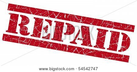 Repaid Red Grunge Stamp