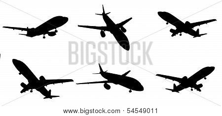 airplane silhouettes