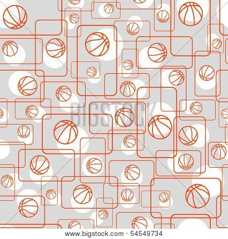 Basketball And Rectangle Pattern