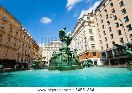 Donnerbrunnen Fountain In Austrian Capital