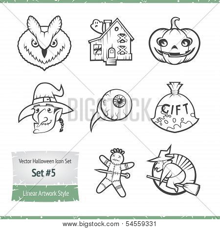 Halloween Vector Icon Set