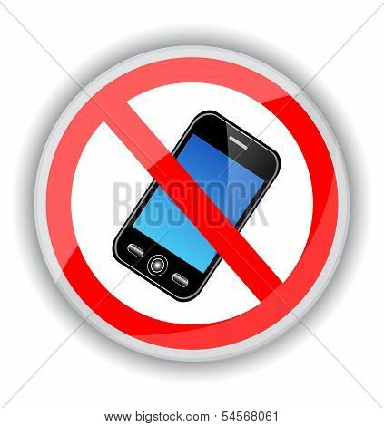 sign banning cell phones
