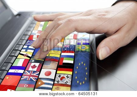 Keyboard With Different Lags Countries