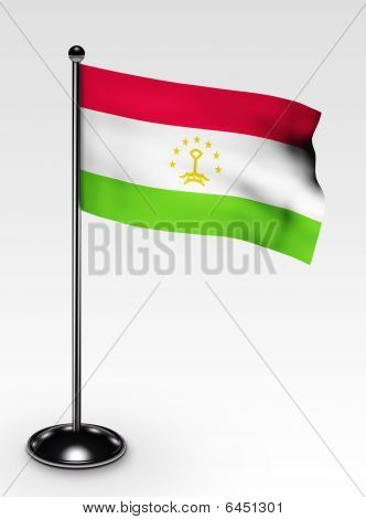 Lille Tadsjikistan Flag fritlægningskurven