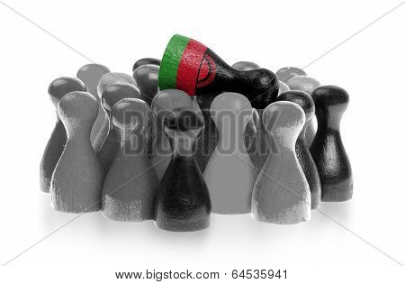 One Unique Pawn On Top Of Common Pawns