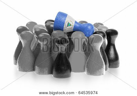 One Unique Pawn On Top Of Common Pawns