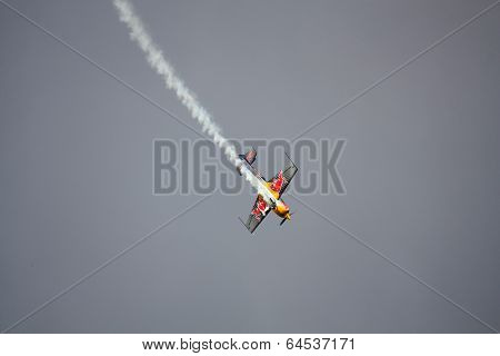 Riga, Latvia - August 20: Pilot Martin Šonka The Winner Of The 2011 Riga Fai Elite Aerobatic Formula