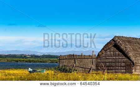 Ancient fishing village, Etang de Canet-Saint-Nazar, South of France