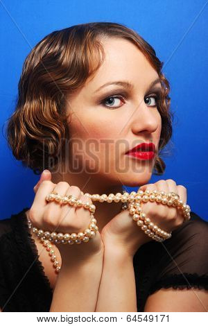 Portrait of an tractive elegant young woman.