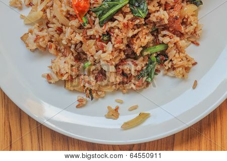 Fried rice with pork ,Foods Thailand