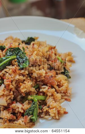 Fried rice with pork ,Foods Thailand