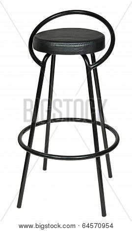 high black bar stool isolated on white background.