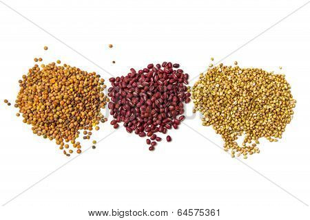 Buckwheat, azuki and lentils