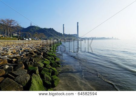 electric power station at day