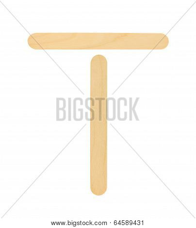 T-tongue Depressor Isolated On White Background