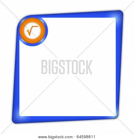 Vector Frame For Entering Text With Radix Sign