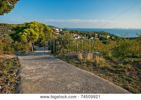 Foothpath To The Hill On Murter Island, Croatia