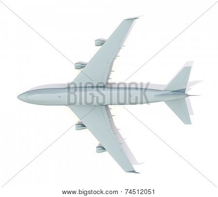 Large modern plane on a light background