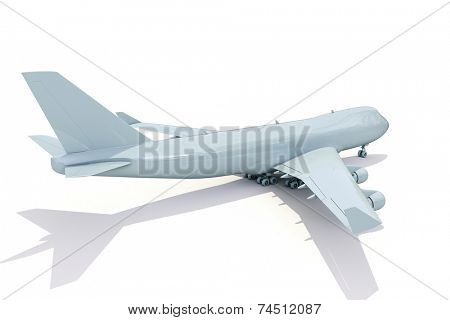 Large modern plane on a light background