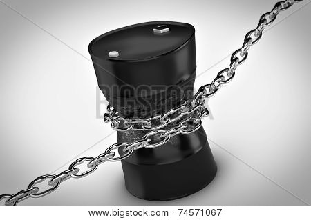 oil barrel with  chain