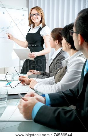 Business people at the meeting