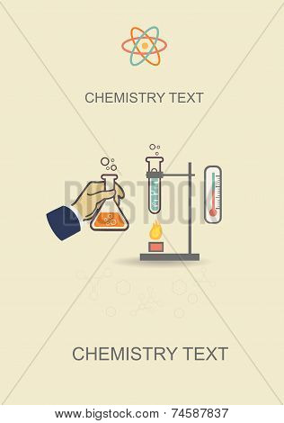 Chemistry infographic vector poster,