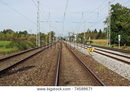 Long And Straight Railway Tracks