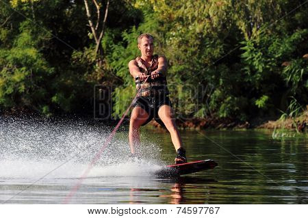 Athlete On The Wakeboard