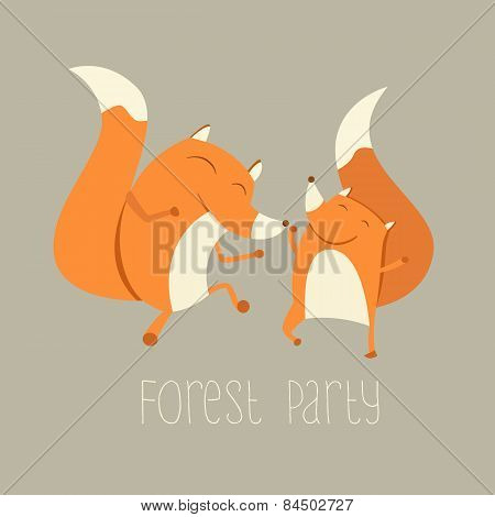Dancing foxes