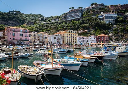 Sorrento, Italy - July 15: View of the town of Sorrento.