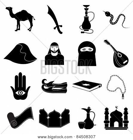 Arabian icons set