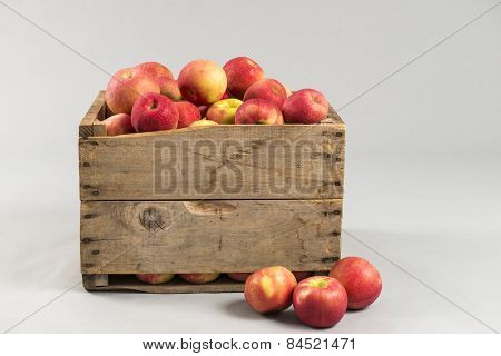 Woodern Crate Full Of Apples