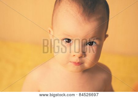 Baby portrait . Child face
