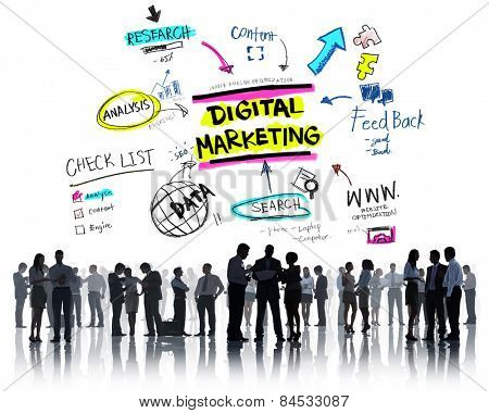 Digital Marketing Branding Strategy Online Media Concept