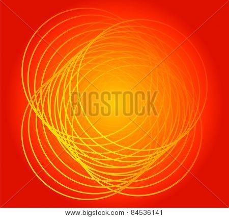 Seamless Line circle orange background