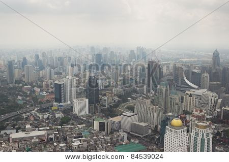 Smog Over Bangkok In City Center