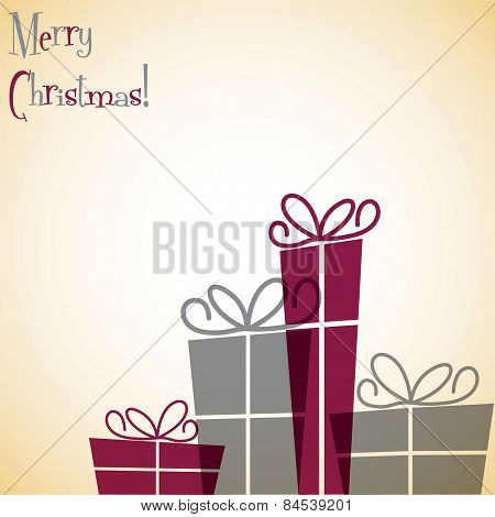 Christmas Present Overlay Card In Vector Format