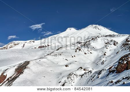 Mountain Baksan Valley, Elbrus And Cheget, Russia.