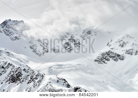 Mountain Baksan Valley, Elbrus And Cheget, Russia.