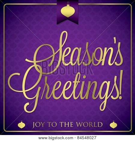 Typographic Christmas Card In Vector Format.