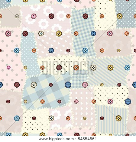 Patchwork with fulcolors buttons.
